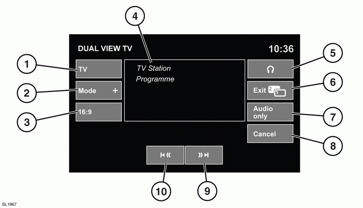Dual view control menu