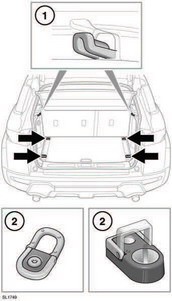 Luggage anchor points