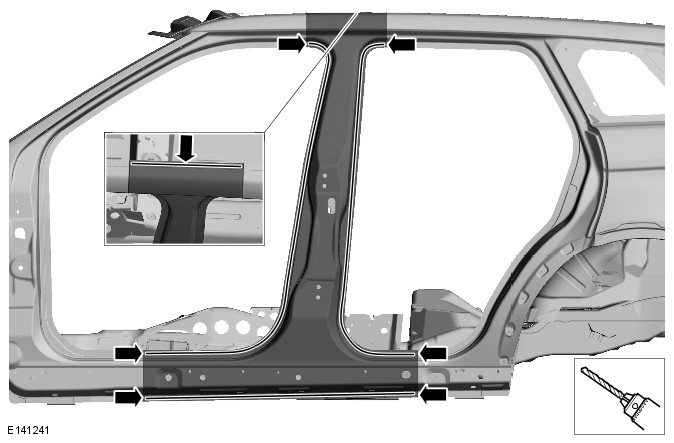 Range Rover Evoque. Side Panel Sheet Metal Repairs - 5-Door