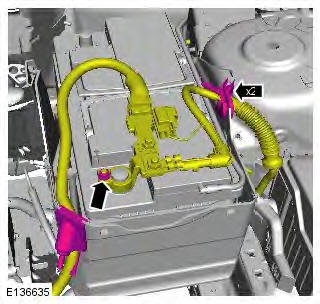 Range Rover Evoque. Battery, Mounting and Cables