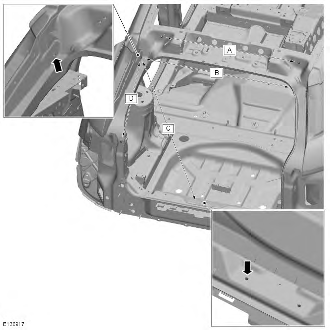 Range Rover Evoque. Body Repairs - Vehicle Specific Information and Tolerance Checks