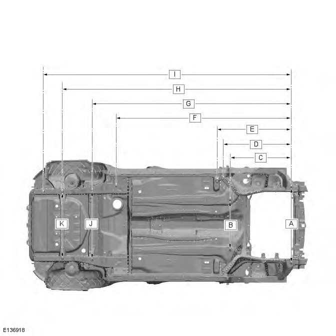 Range Rover Evoque. Body Repairs - Vehicle Specific Information and Tolerance Checks