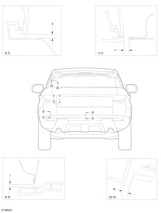 Range Rover Evoque. Body Repairs - Vehicle Specific Information and Tolerance Checks