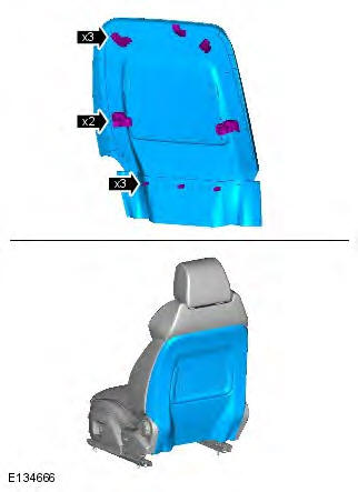 Range Rover Evoque. Front Seat Backrest Cover