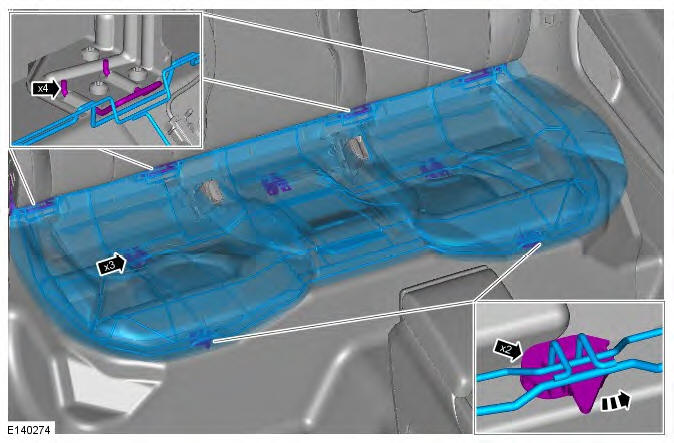 Range Rover Evoque. Rear Seat Cushion