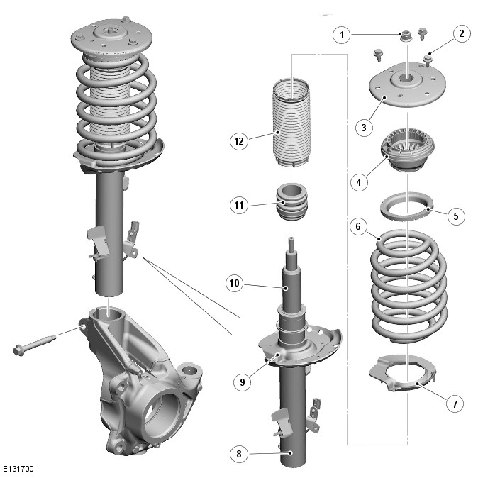 Range Rover Evoque. Front Suspension