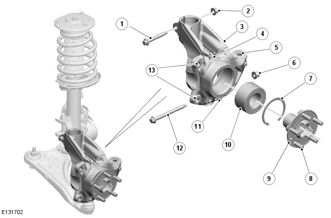 Range Rover Evoque. Front Suspension