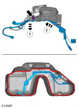 Range Rover Evoque. Fuel Tank and Lines - GTDi 2.0L Petrol