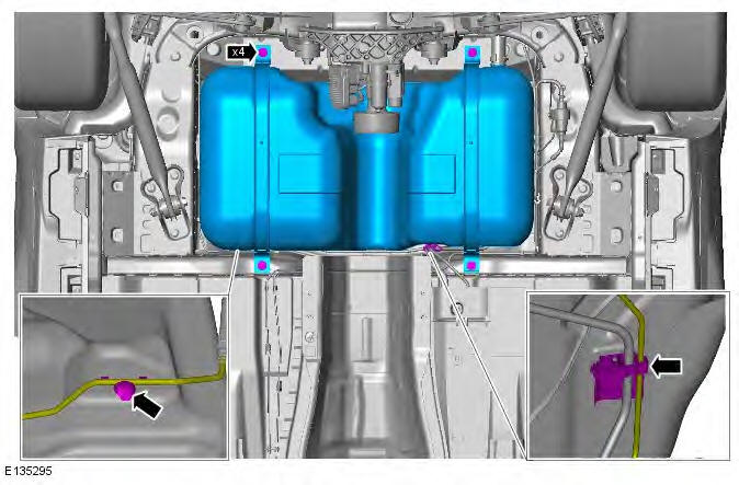 Range Rover Evoque. Fuel Tank and Lines - GTDi 2.0L Petrol