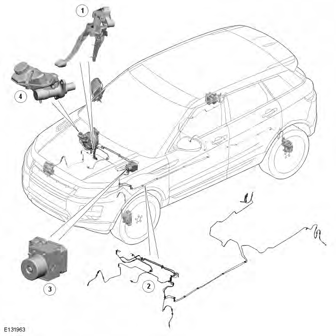 Range Rover Evoque. Hydraulic Brake Actuation