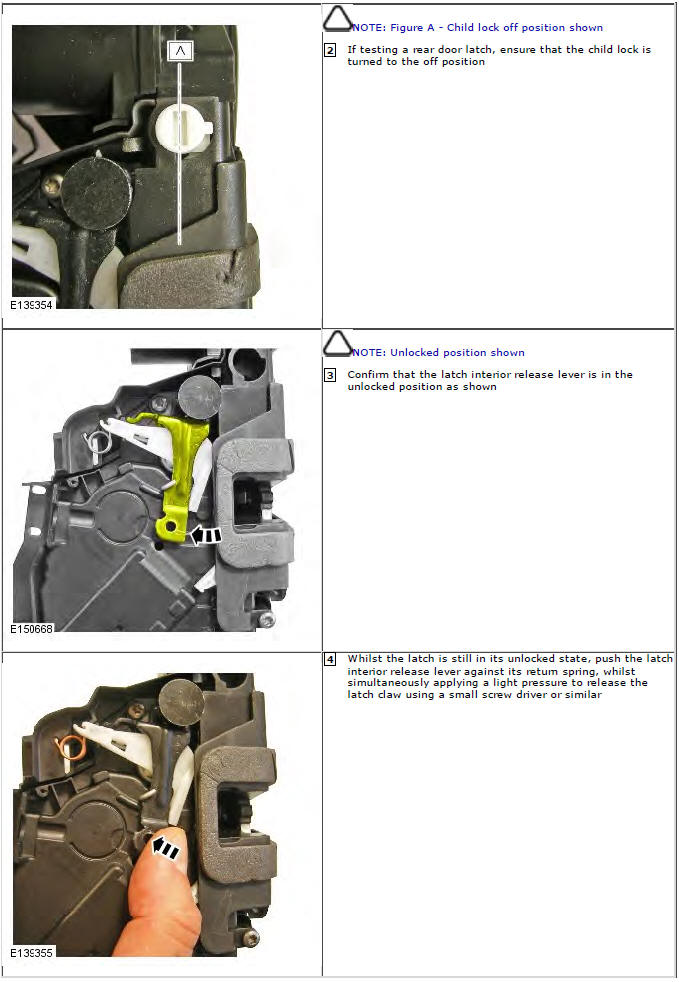 Range Rover Evoque. Handles, Locks, Latches and Entry Systems