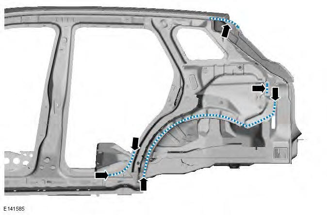 Range Rover Evoque. Rear End Sheet Metal Repairs - 5-Door