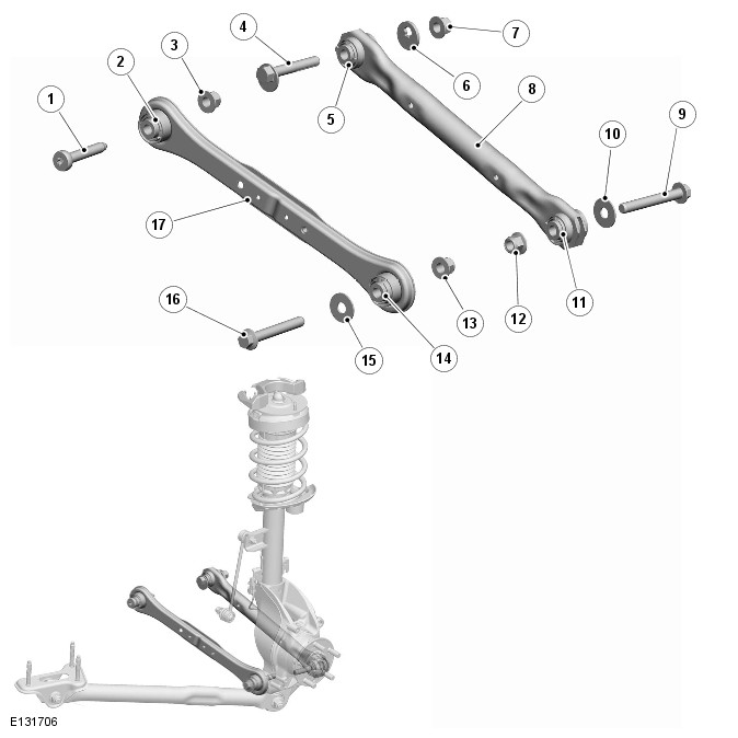 Range Rover Evoque. Rear Suspension