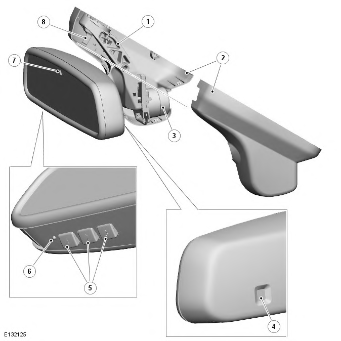 Range Rover Evoque. Rear View Mirrors