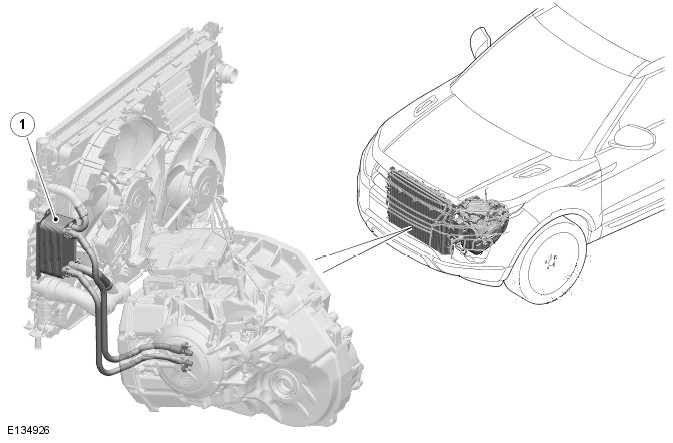 Range Rover Evoque. Transmission/Transaxle Cooling - Vehicles With: AWF21 6-Speed Automatic Transmission