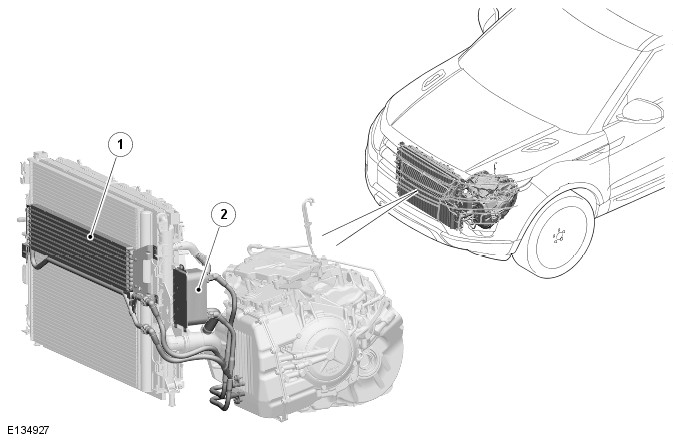 Range Rover Evoque. Transmission/Transaxle Cooling - Vehicles With: AWF21 6-Speed Automatic Transmission