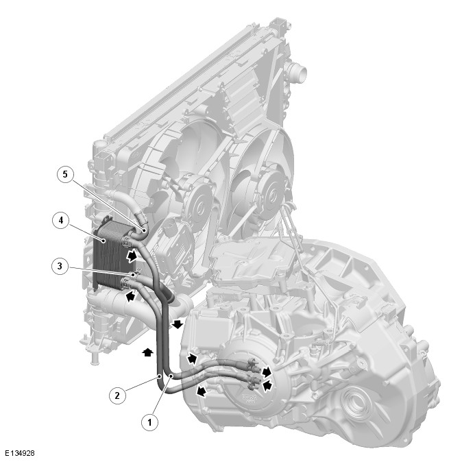 Range Rover Evoque. Transmission/Transaxle Cooling - Vehicles With: AWF21 6-Speed Automatic Transmission